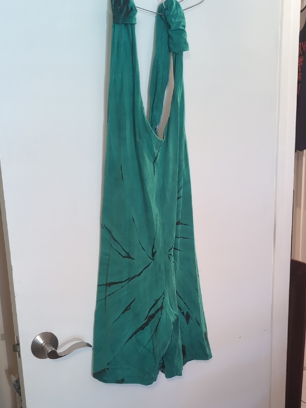Vintage Green & Black Romper W/Pockets